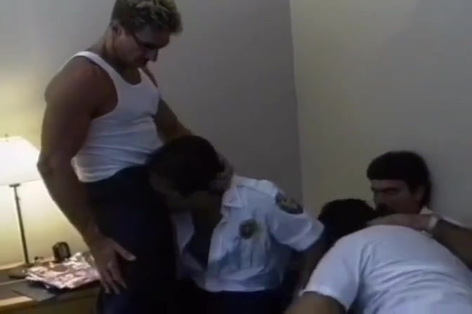 Police officer group sex