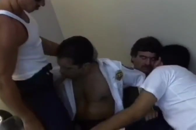 Police officer group sex