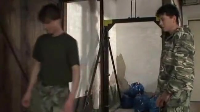 Military twinks try bareback sex