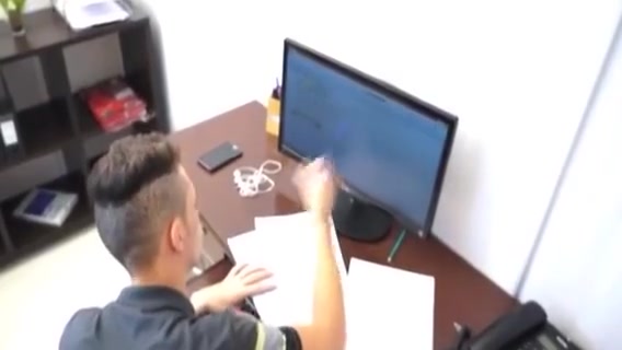 Lustful Gay Latinos Fuck in the Office