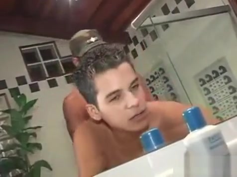 Military man fucks Latin ass