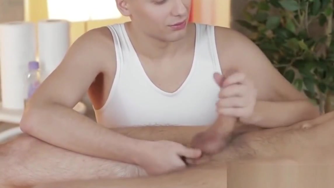 Horny gays enjoying massage with sex