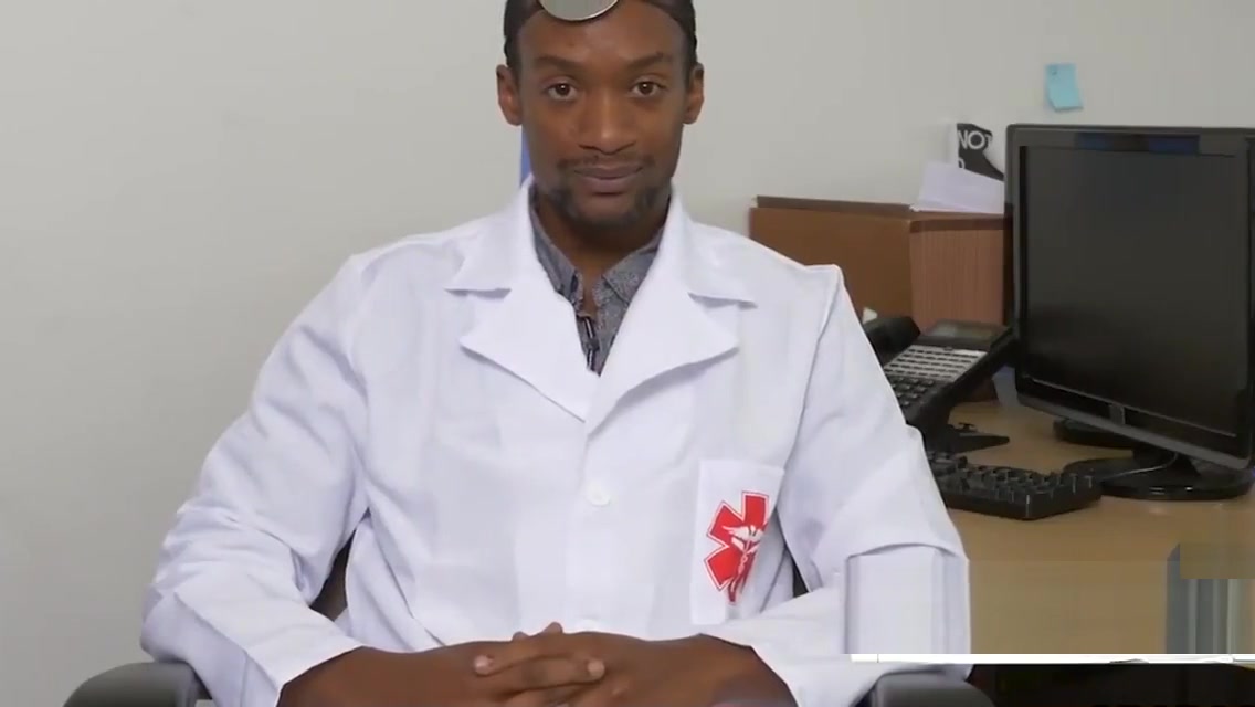 BLACK fake doctor FINGERS coworkers ass in front of the boss