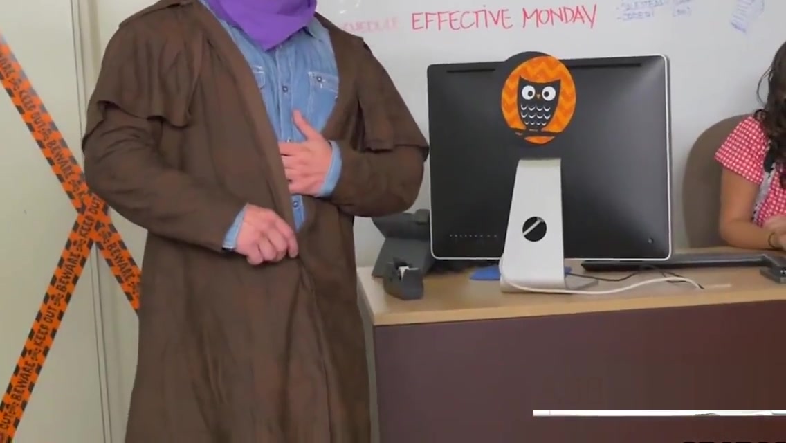 BLACK fake doctor FINGERS coworkers ass in front of the boss