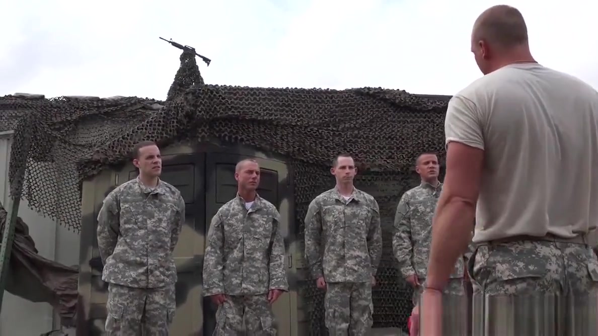 Army cadets sucking cock