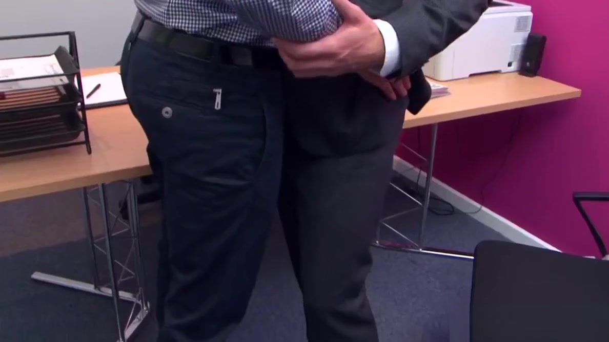 Inked office stud assfucked by handsome boss