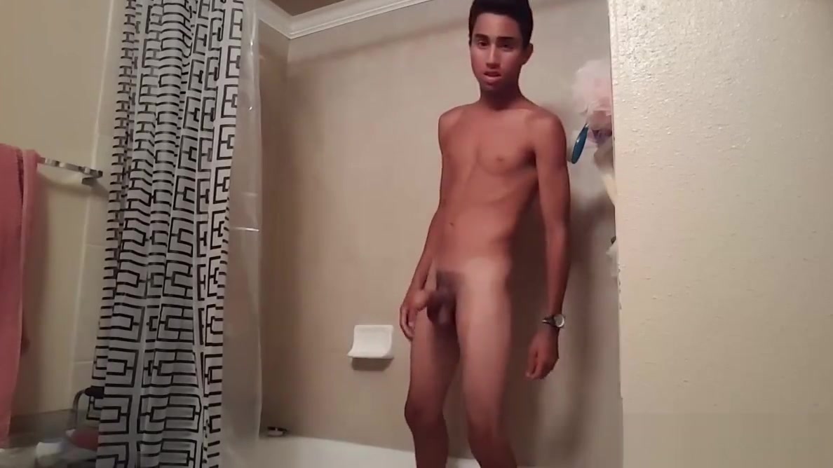 Hung Latin Twink Lucas Shower Jacking scene 2
