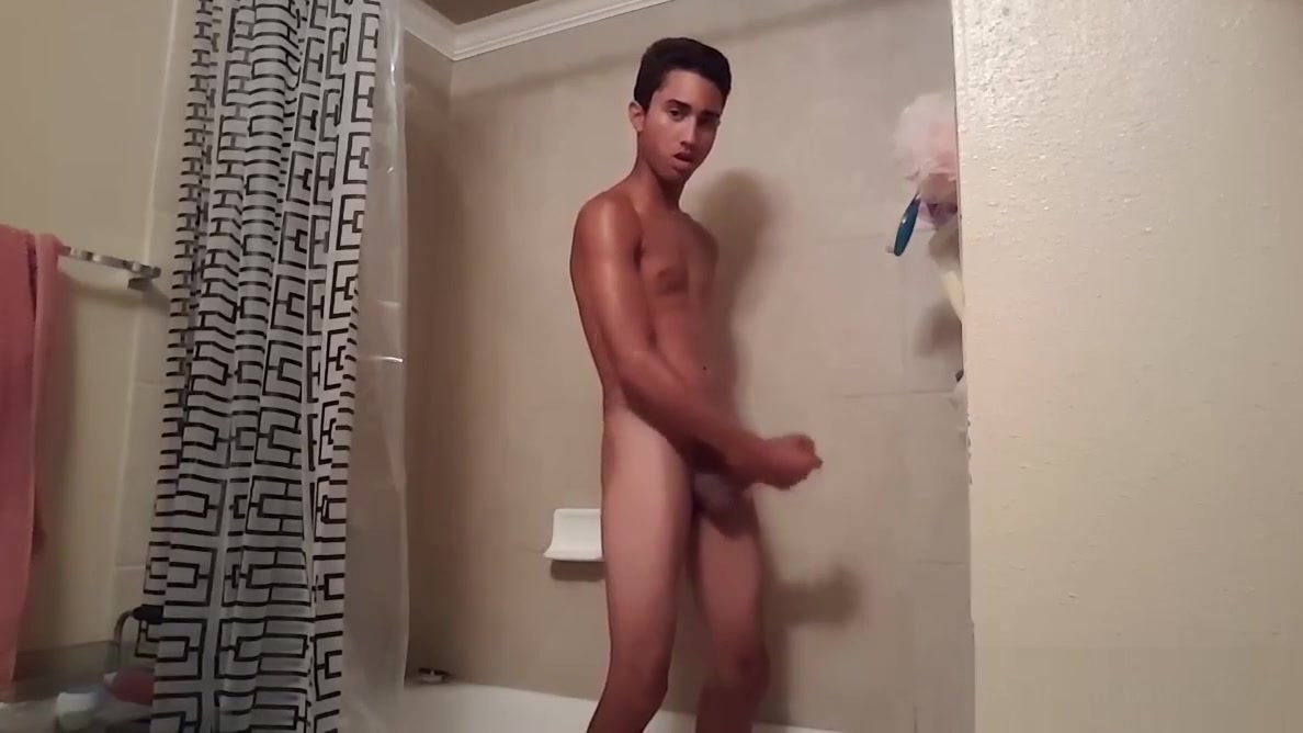 Hung Latin Twink Lucas Shower Jacking scene 2