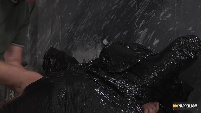 Twink Boy Cocooned In Plastic! - Chris Jansen & Sebastian Kane