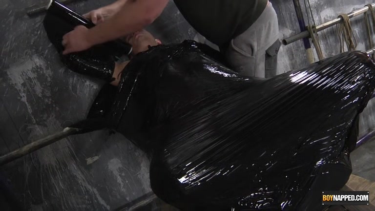 Twink Boy Cocooned In Plastic! - Chris Jansen & Sebastian Kane