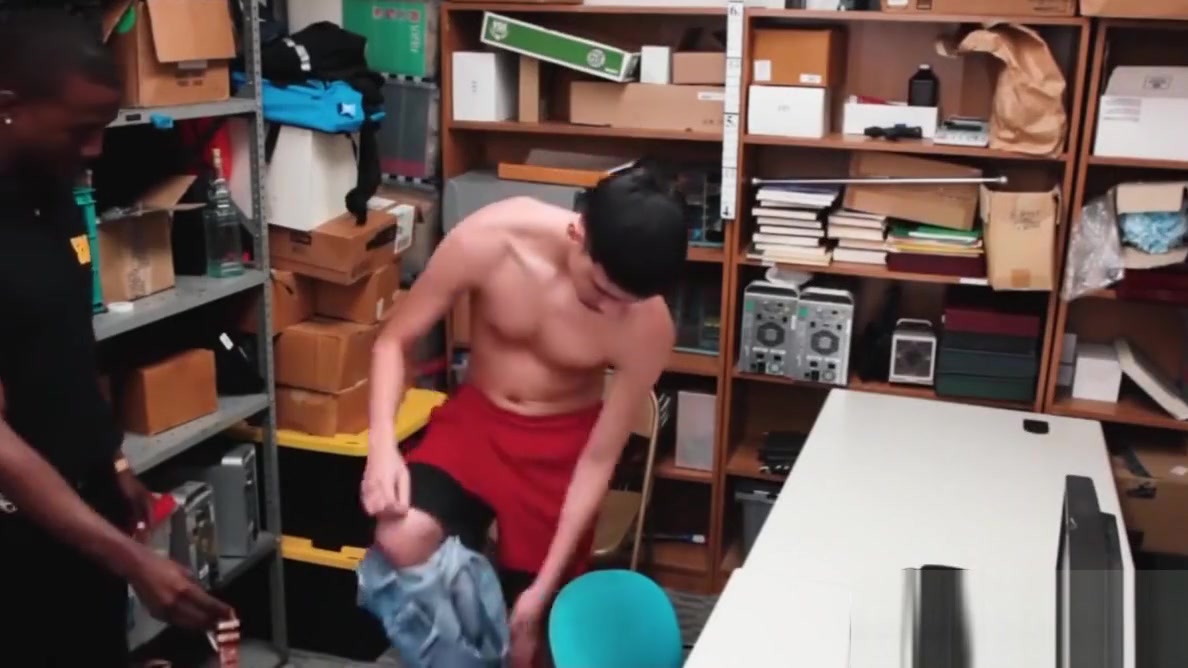 Teenage thief receives interracial condomless banging by hung officer