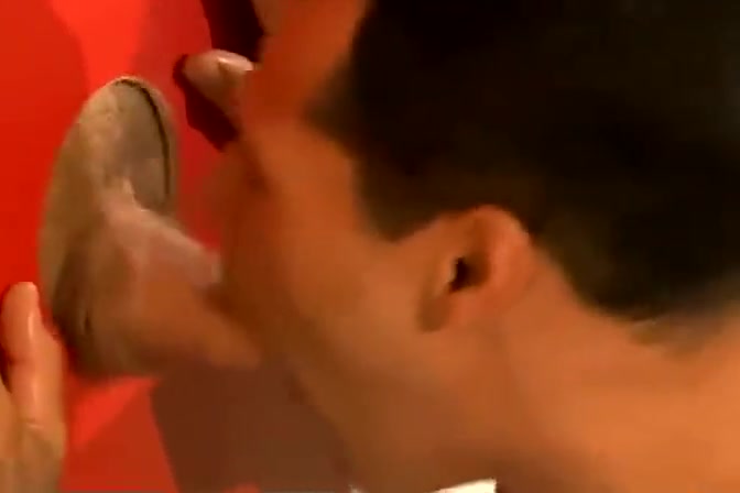 Sucking dick at gloryhole