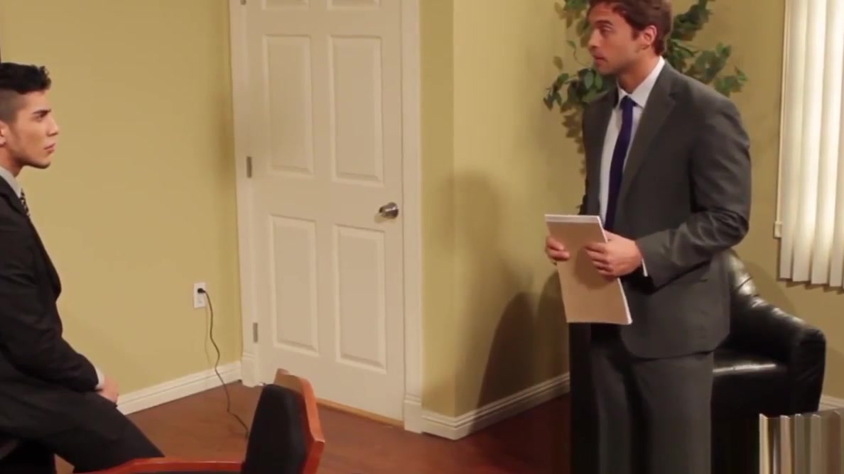 Gay officesex hunk sucks and fucks