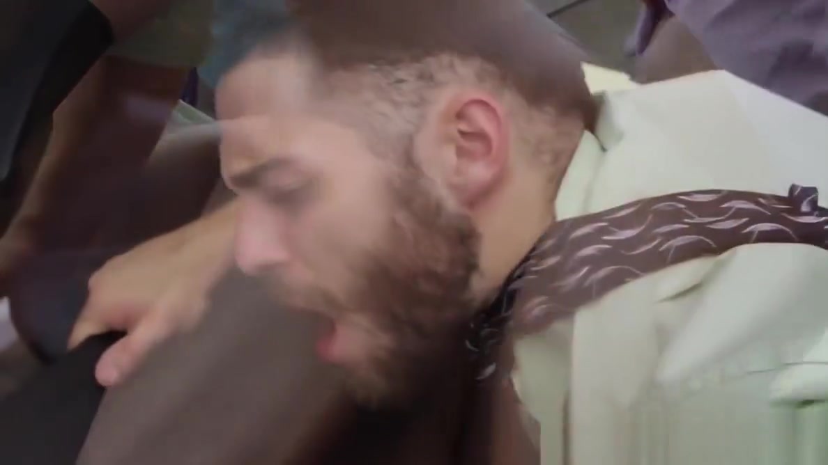 Andrew Stark in an office threeway