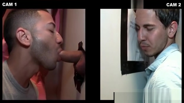 Guy looking for gloryhole BJ gets gay sucked