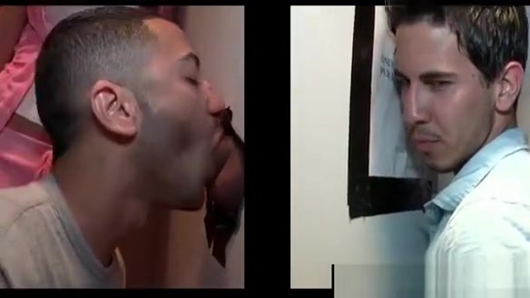 Guy looking for gloryhole BJ gets gay sucked