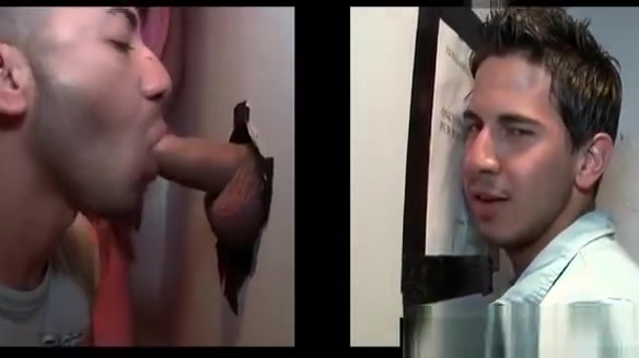 Guy looking for gloryhole BJ gets gay sucked
