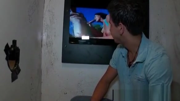 Guy looking for gloryhole BJ gets gay sucked