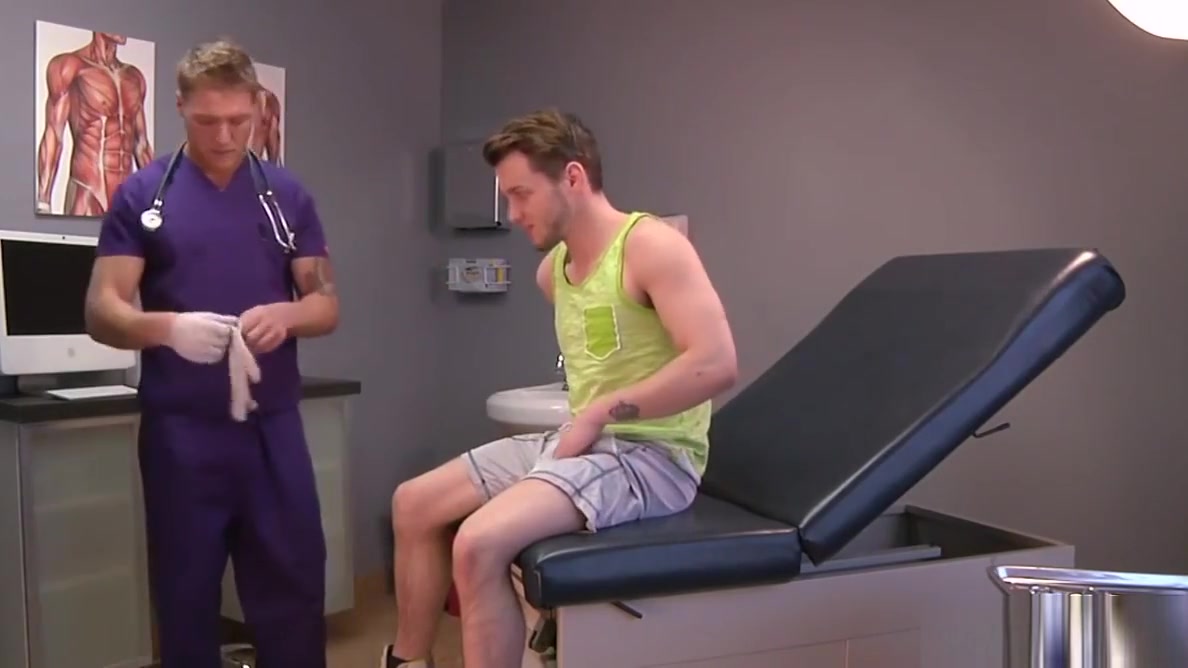 Gay doctor sucking off his handsome patient