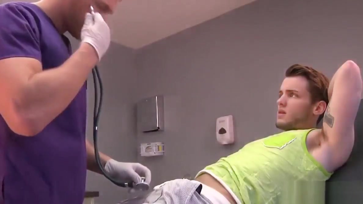 Gay doctor sucking off his handsome patient