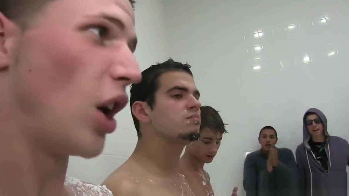 Hazed straight twinks buttfuck in shower