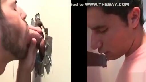 Gay mouth fucking straight penis on gloryhole