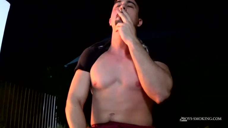 Big Guy Mason Smoking In The Garden - Mason Lear