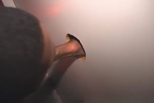 Ebony Glory Hole Bottom Boy Blowing!