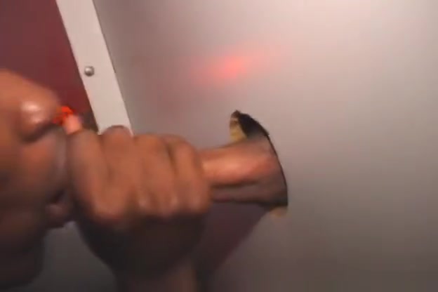 Ebony Glory Hole Bottom Boy Blowing!