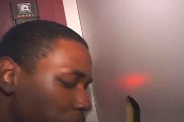 Ebony Glory Hole Bottom Boy Blowing!