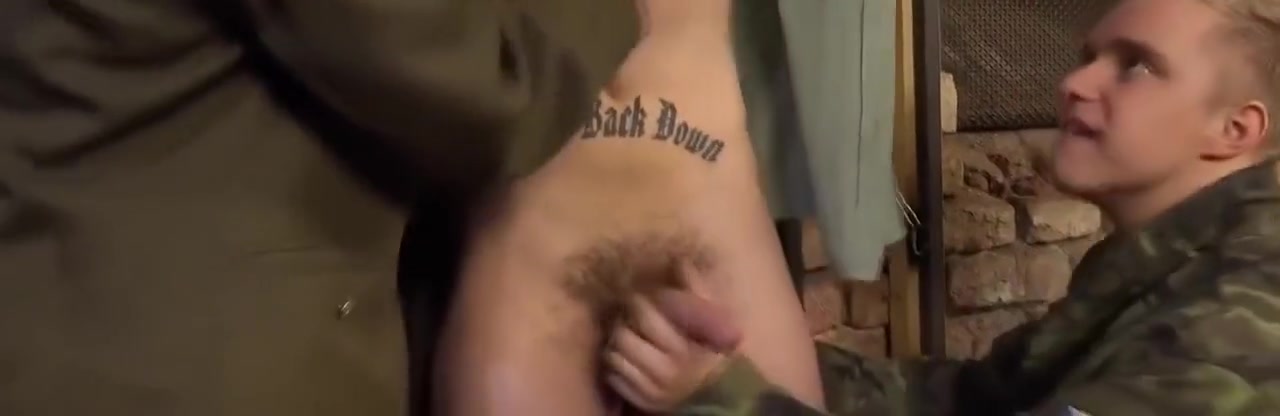 Army young Men bound and fucked hard