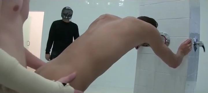 Boys college hazing with BJs in the shower