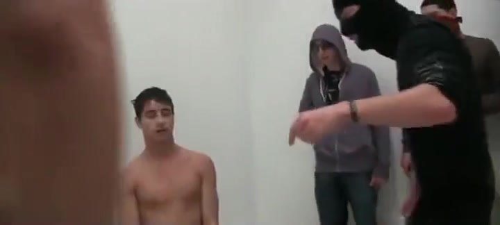 Boys college hazing with BJs in the shower