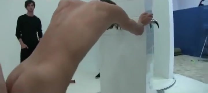 Boys college hazing with BJs in the shower