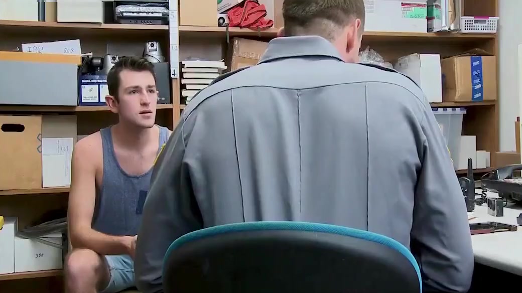 Handsome Boy Fucked By A Pervy Loss Prevention Officer For Thieft