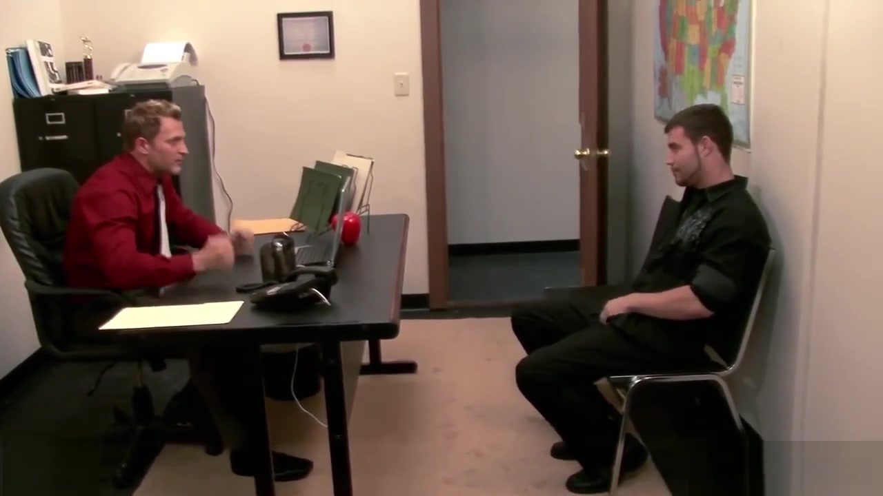 Sexy gays fucking in the office