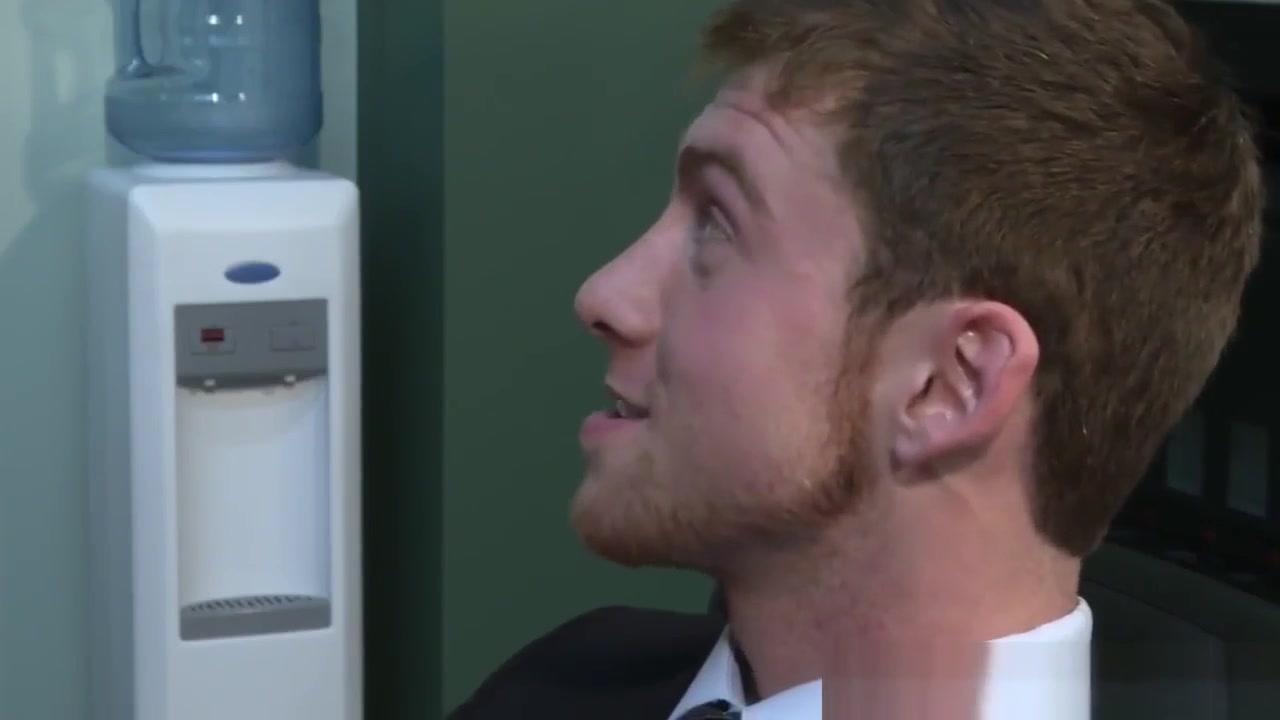 Gay office twink works on his sucking skills