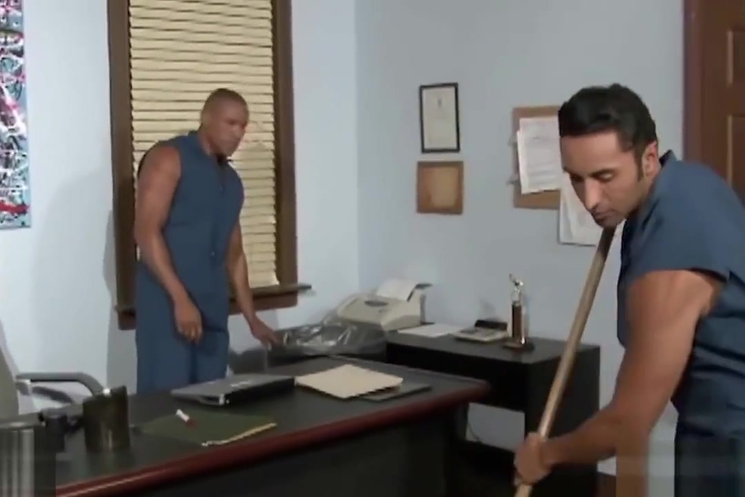 Gay cleaning guys fucking in the office