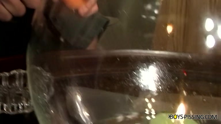 Axel Pissing in a Bowl! - Axel