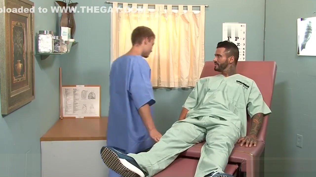 Gay doctor fuck his patient at work