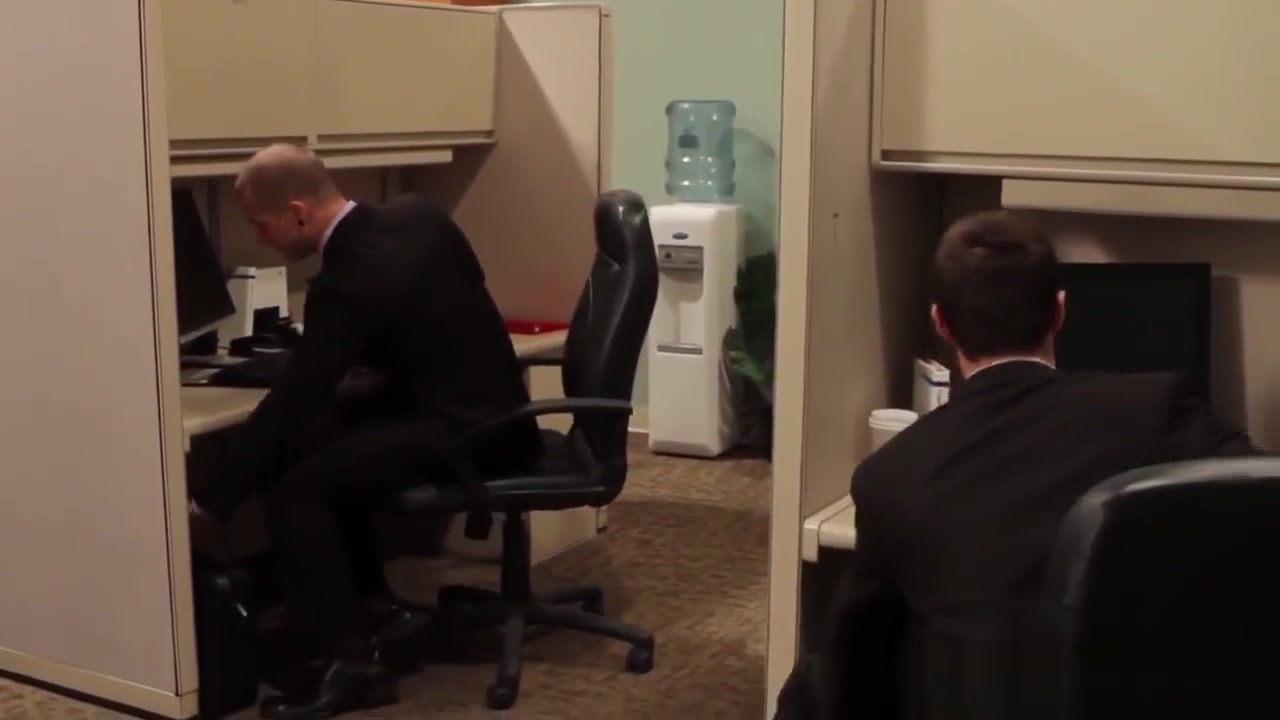 Gay office hunk drilled until they cum