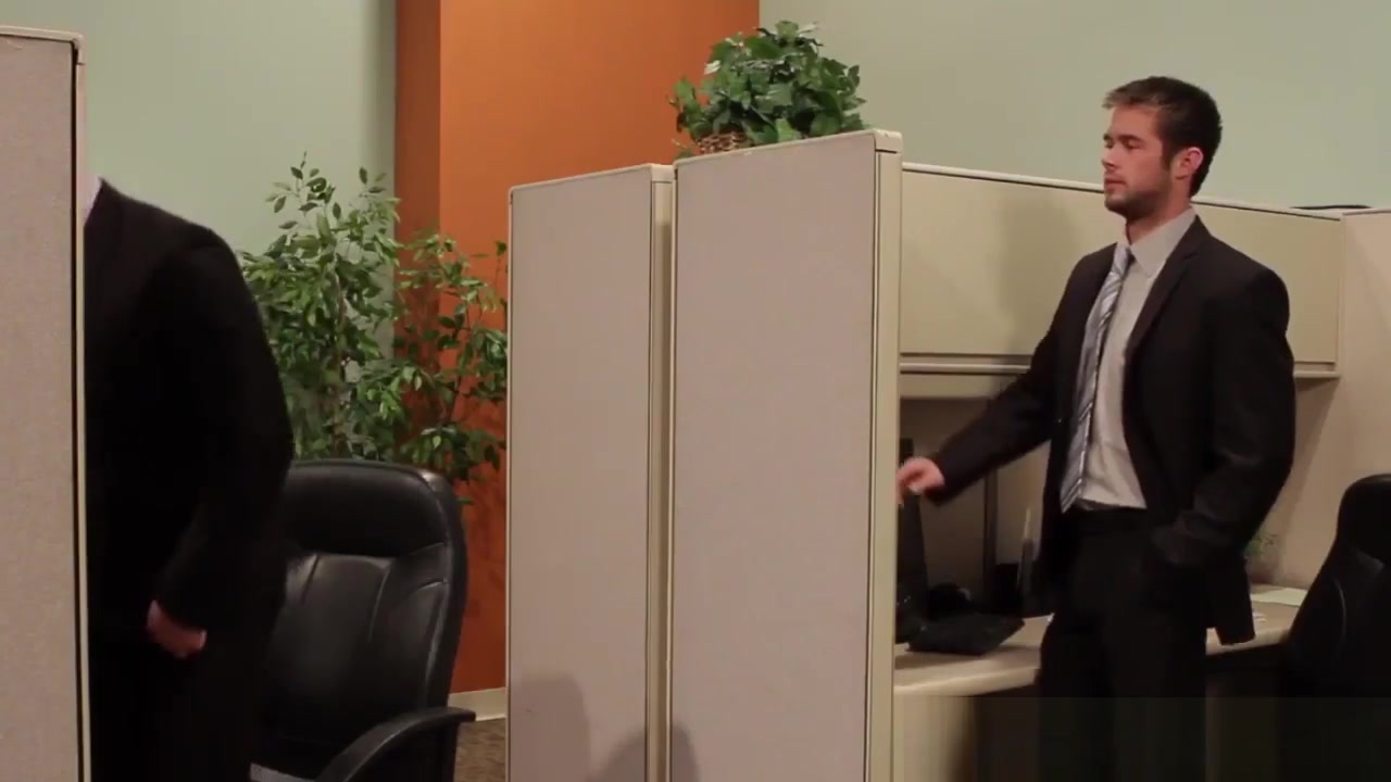 Gay office hunk drilled until they cum