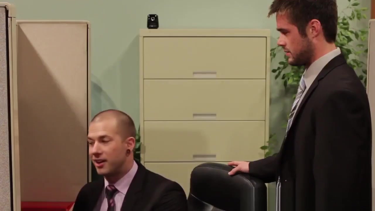 Gay office hunk drilled until they cum