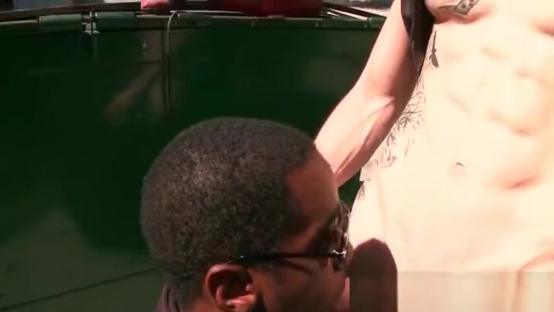 teen 18+ afro gay mouth fucks white cock in POV