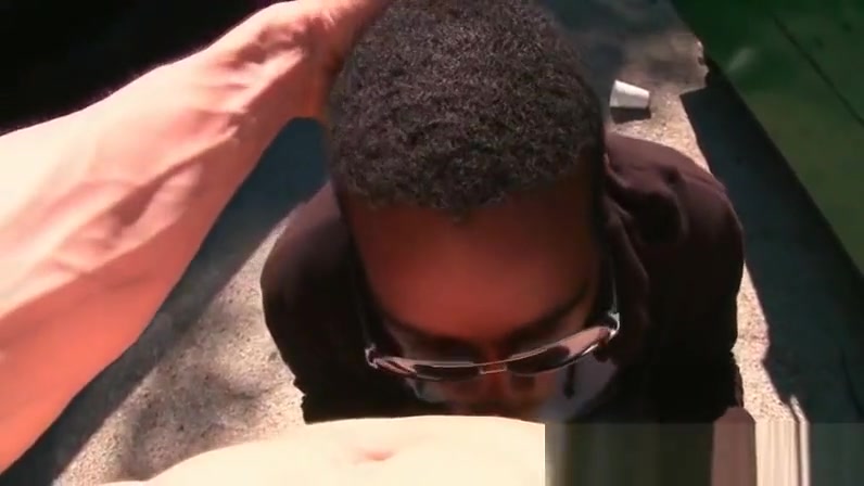 teen 18+ afro gay mouth fucks white cock in POV