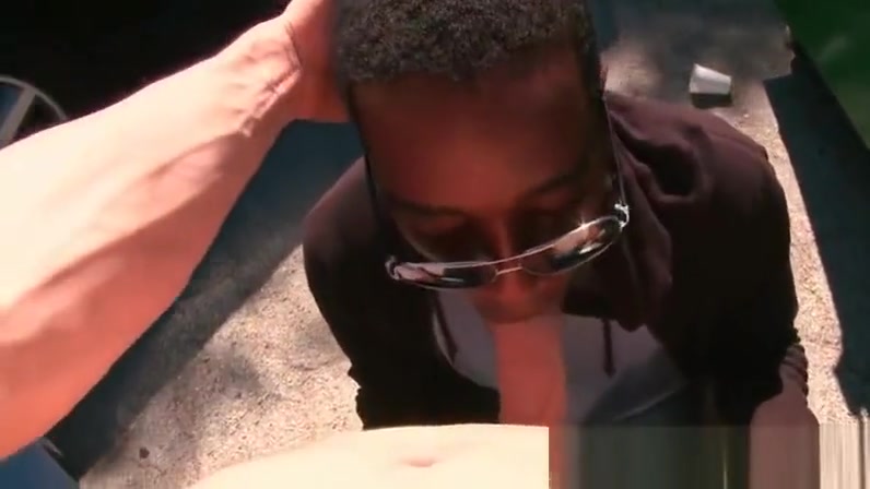teen 18+ afro gay mouth fucks white cock in POV