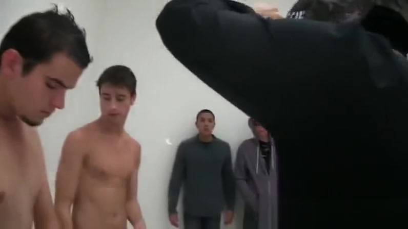 Gay college gangbang in shower with hot freshers