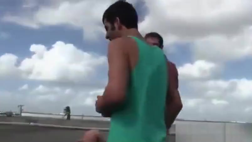 Naked college gay students 18+ work out in public
