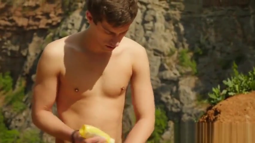 Massaged twink barebacks and gets cum