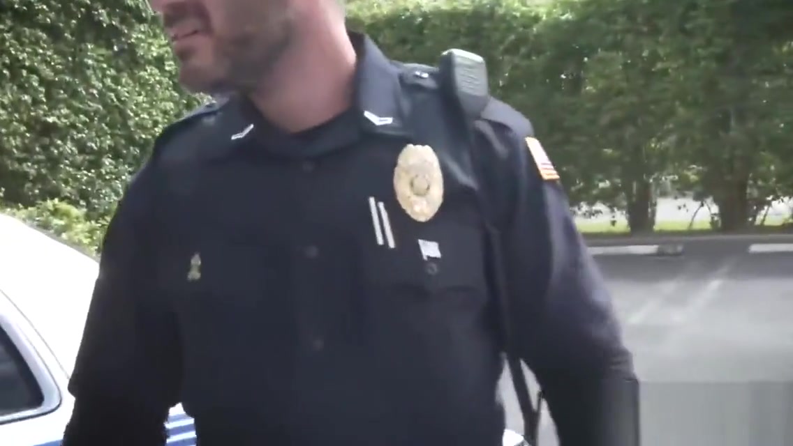 HORNY thug BOTTOMING for TWO bigdicked officers